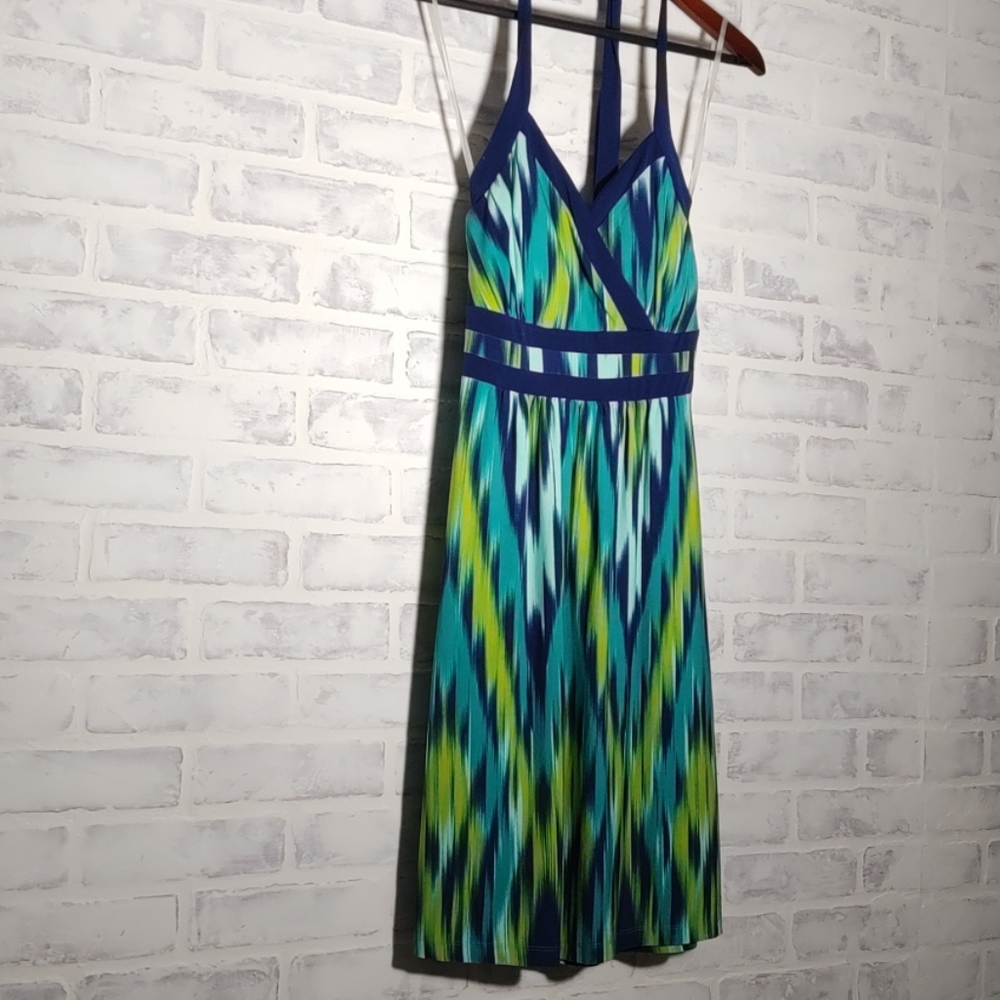 Apt 9 Multicolored Wrap Top Halter Dress